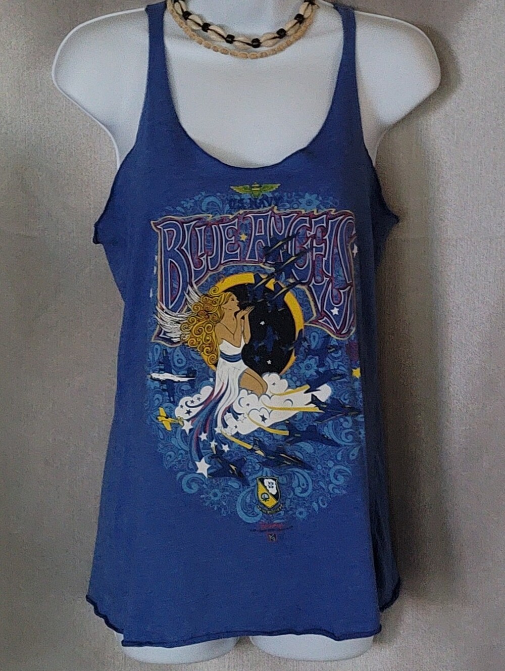 Blue Angel Blue Graphic Tank Top
